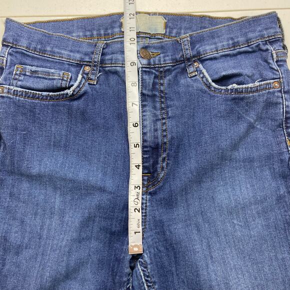 Free People Skinny Ankle Jeans Women's 30R High Rise Distressed Knee‎ Casual - Picture 8 of 11